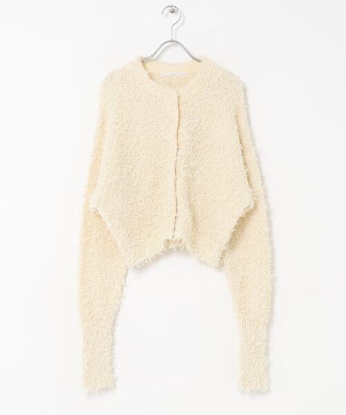 KBF（ケイビーエフ）の「チュールフリンジカーディガン（ニット/セーター・レディース・ブルー/ブラック/アイボリー・ONE）」の22枚目の写真