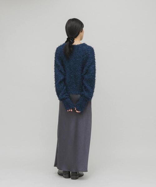 KBF（ケイビーエフ）の「チュールフリンジカーディガン（ニット/セーター・レディース・ブルー/ブラック/アイボリー・ONE）」の17枚目の写真