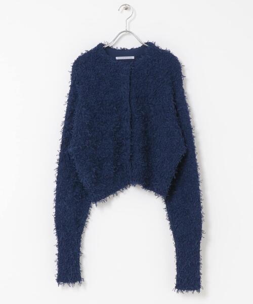 KBF（ケイビーエフ）の「チュールフリンジカーディガン（ニット/セーター・レディース・ブルー/ブラック/アイボリー・ONE）」の18枚目の写真