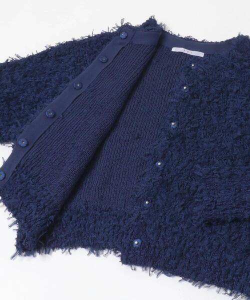 KBF（ケイビーエフ）の「チュールフリンジカーディガン（ニット/セーター・レディース・ブルー/ブラック/アイボリー・ONE）」の19枚目の写真