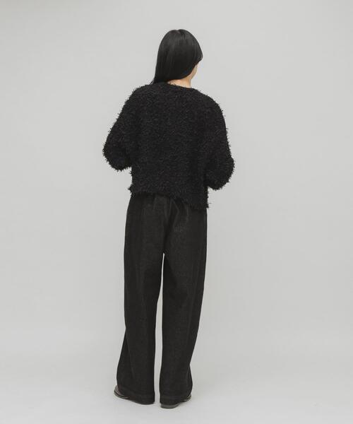 KBF（ケイビーエフ）の「チュールフリンジカーディガン（ニット/セーター・レディース・ブルー/ブラック/アイボリー・ONE）」の13枚目の写真