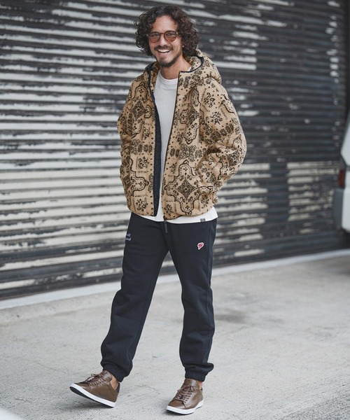 1minute 1second(ワンミニットワンセカンド)の「mj11153-paisley boa zip hoodie ボアジップパーカー(1M25F080)(パーカー・メンズ・ベージュ/ブラック・XL/L/M/S)」の14枚目の写真