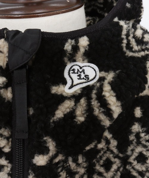1minute 1second(ワンミニットワンセカンド)の「mj11153-paisley boa zip hoodie ボアジップパーカー(1M25F080)(パーカー・メンズ・ベージュ/ブラック・XL/L/M/S)」の18枚目の写真