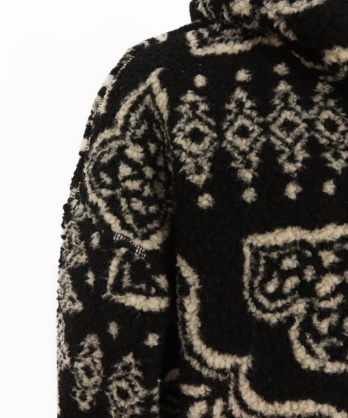 1minute 1second(ワンミニットワンセカンド)の「mj11153-paisley boa zip hoodie ボアジップパーカー(1M25F080)(パーカー・メンズ・ベージュ/ブラック・XL/L/M/S)」の20枚目の写真