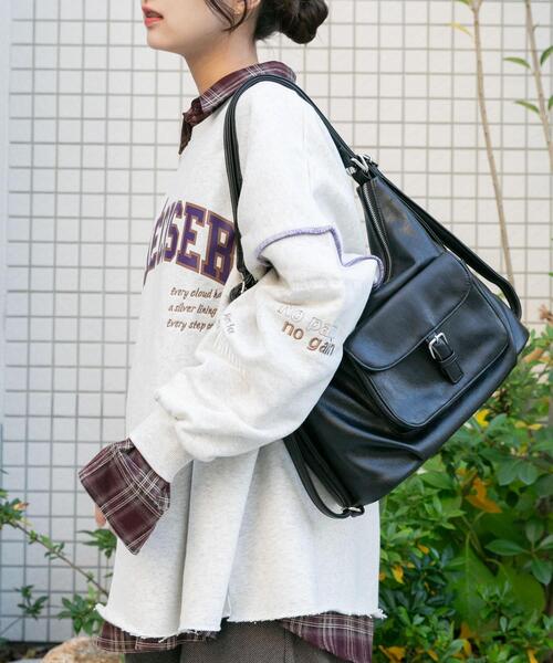 ITEMS URBANRESEARCH（アイテムズ アーバンリサーチ）の「裏起毛刺繍ロゴスウェット（スウェット・レディース・ライトピンク/ブラウン/ホワイト系その他・FREE）」の5枚目の写真