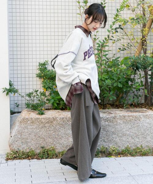 ITEMS URBANRESEARCH（アイテムズ アーバンリサーチ）の「裏起毛刺繍ロゴスウェット（スウェット・レディース・ライトピンク/ブラウン/ホワイト系その他・FREE）」の9枚目の写真