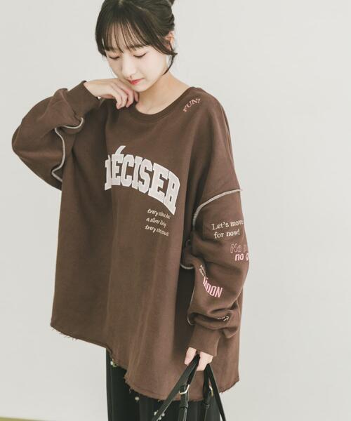 ITEMS URBANRESEARCH（アイテムズ アーバンリサーチ）の「裏起毛刺繍ロゴスウェット（スウェット・レディース・ライトピンク/ブラウン/ホワイト系その他・FREE）」の14枚目の写真