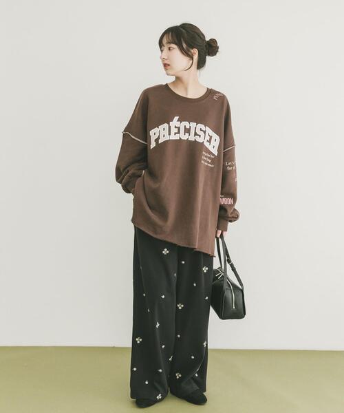 ITEMS URBANRESEARCH（アイテムズ アーバンリサーチ）の「裏起毛刺繍ロゴスウェット（スウェット・レディース・ライトピンク/ブラウン/ホワイト系その他・FREE）」の16枚目の写真