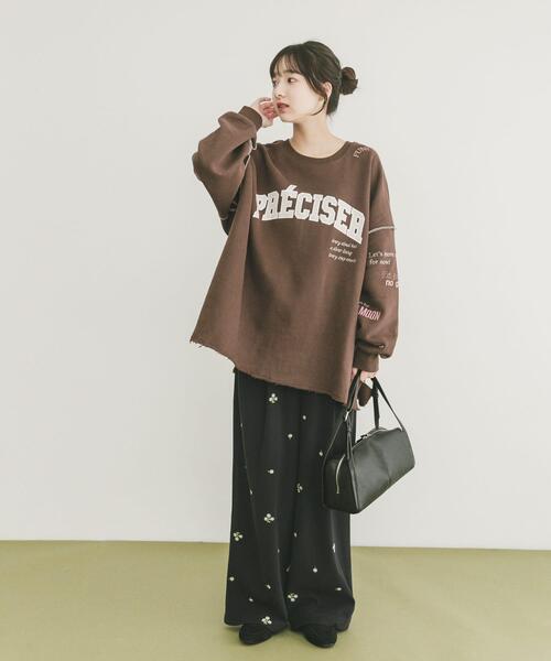 ITEMS URBANRESEARCH（アイテムズ アーバンリサーチ）の「裏起毛刺繍ロゴスウェット（スウェット・レディース・ライトピンク/ブラウン/ホワイト系その他・FREE）」の17枚目の写真