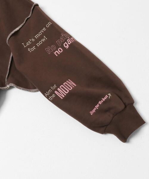 ITEMS URBANRESEARCH（アイテムズ アーバンリサーチ）の「裏起毛刺繍ロゴスウェット（スウェット・レディース・ライトピンク/ブラウン/ホワイト系その他・FREE）」の19枚目の写真