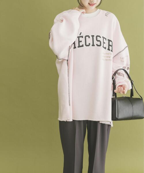 ITEMS URBANRESEARCH（アイテムズ アーバンリサーチ）の「裏起毛刺繍ロゴスウェット（スウェット・レディース・ライトピンク/ブラウン/ホワイト系その他・FREE）」の20枚目の写真