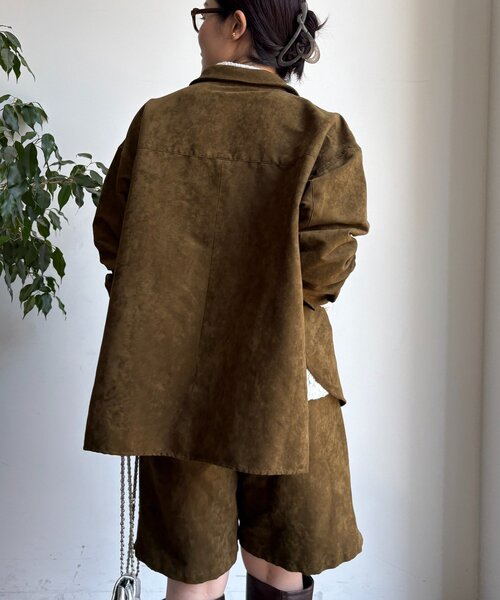 DouDou（ドゥドゥ）の「【セットアップ対応】フェイクスエードジャケット（その他アウター・レディース・キャメル/カーキ・FREE）」の14枚目の写真
