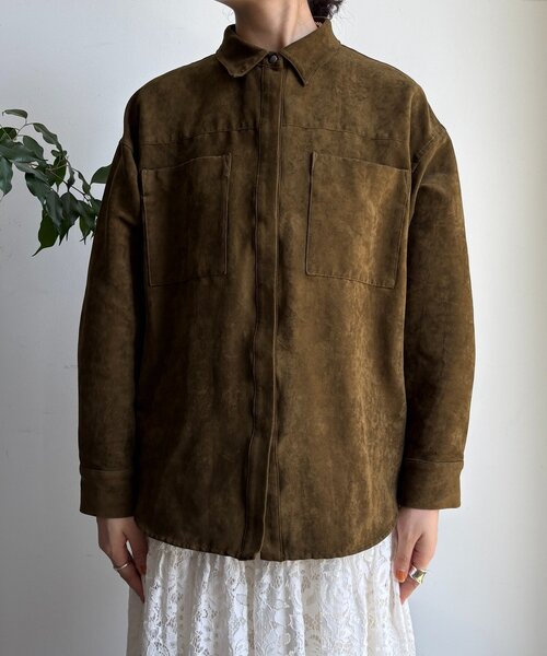 DouDou（ドゥドゥ）の「【セットアップ対応】フェイクスエードジャケット（その他アウター・レディース・キャメル/カーキ・FREE）」の18枚目の写真