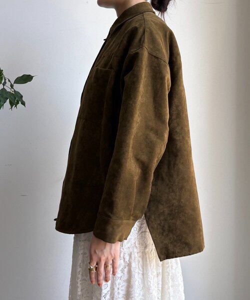 DouDou（ドゥドゥ）の「【セットアップ対応】フェイクスエードジャケット（その他アウター・レディース・キャメル/カーキ・FREE）」の19枚目の写真