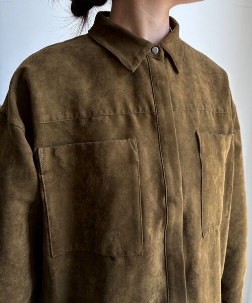 DouDou（ドゥドゥ）の「【セットアップ対応】フェイクスエードジャケット（その他アウター・レディース・キャメル/カーキ・FREE）」の22枚目の写真