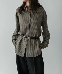 on:nue | 【on:nue】[着用動画あり！/ユニセックス] とろみストライプオーバーシャツ /2025 AW COLLECTION(シャツ/ブラウス)