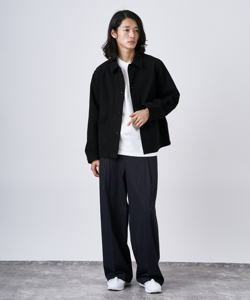 美品　NEIGHBORHOOD × SRL　カバーオールジャケット　M　黒　刺繍 美品 NEIGHBORHOOD × SRL カバーオールジャケット M 黒 刺繍 メンズ