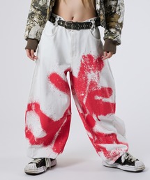 dollslutz（ドルズラッツ）の「【dollslutz】spray design sweat pants / 【ﾄﾞﾙｽﾞﾗｯﾂ】スプレーデザインスウェットパンツ（スウェットパンツ）」