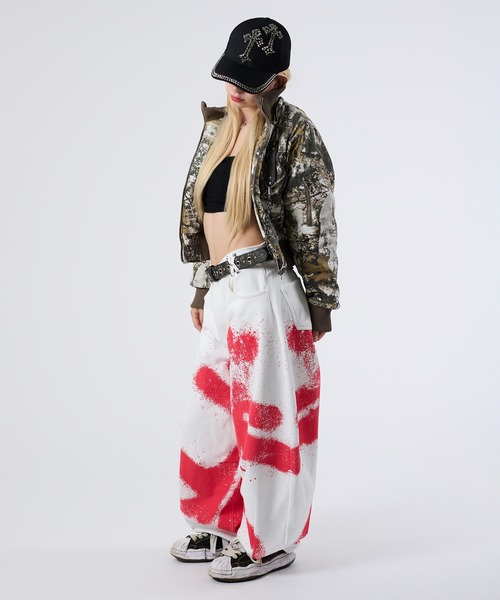 dollslutz(ドルズラッツ)の「【dollslutz】spray design sweat pants / 【ドルズラッツ】スプレーデザインスウェットパンツ(スウェットパンツ・レディース・ブラック/オフホワイト・SMALL/MEDIUM)」の16枚目の写真