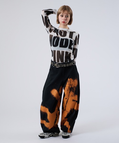 dollslutz(ドルズラッツ)の「【dollslutz】spray design sweat pants / 【ドルズラッツ】スプレーデザインスウェットパンツ(スウェットパンツ・レディース・ブラック/オフホワイト・SMALL/MEDIUM)」の11枚目の写真