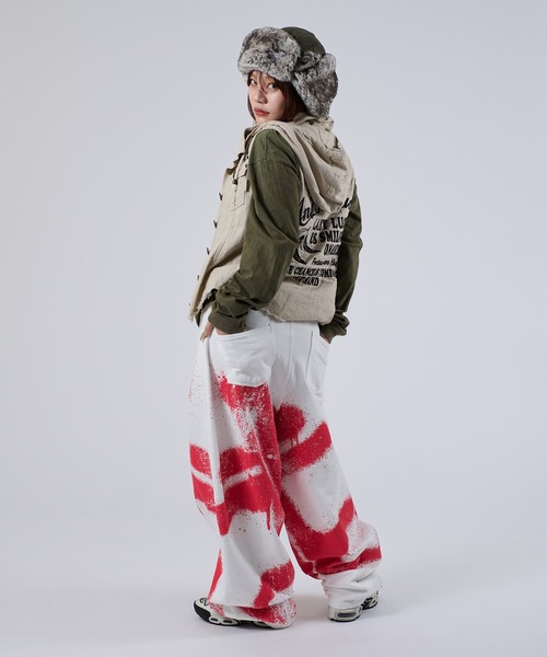 dollslutz(ドルズラッツ)の「【dollslutz】spray design sweat pants / 【ドルズラッツ】スプレーデザインスウェットパンツ(スウェットパンツ・レディース・ブラック/オフホワイト・SMALL/MEDIUM)」の19枚目の写真