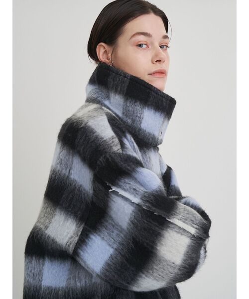 ELENDEEK（エレンディーク）の「スタンドカラーショートコート（その他アウター・レディース・オフホワイト/その他1/グレー・FREE）」の13枚目の写真