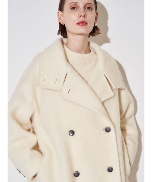 ELENDEEK（エレンディーク）の「スタンドカラーショートコート（その他アウター・レディース・オフホワイト/その他1/グレー・FREE）」の18枚目の写真