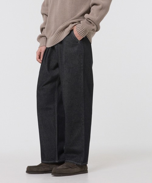 coca（coca）（コカ）の「ツータックテーパードデニムパンツ（デニムパンツ・メンズ・ブラック/インディゴブルー・L/M/XL）」の9枚目の写真