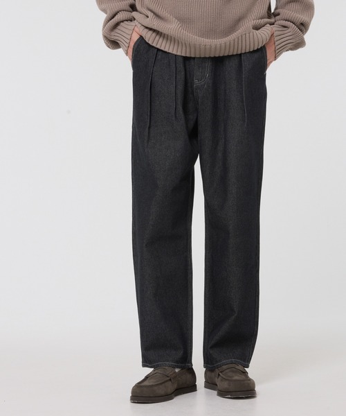 coca（coca）（コカ）の「ツータックテーパードデニムパンツ（デニムパンツ・メンズ・ブラック/インディゴブルー・L/M/XL）」の10枚目の写真