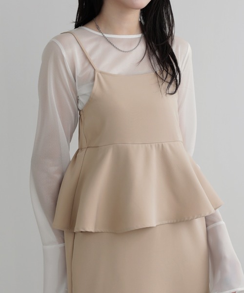 ぺプラムキャミワンピ（ワンピース）｜nouvellemoi（ヌーベルモイ）の