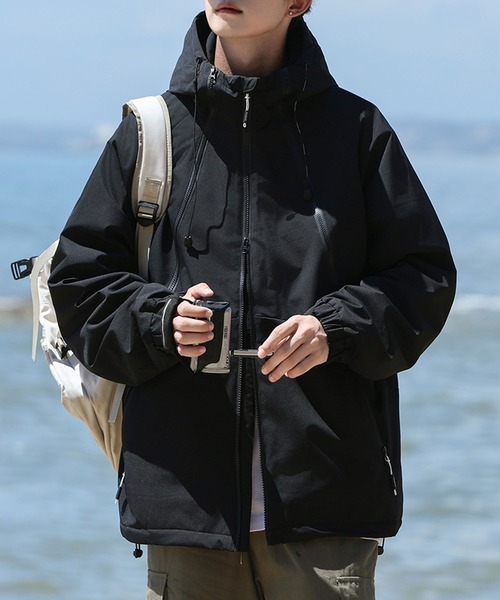 aimoha(アイモハ)の「中綿入りフードジャケット/Padded hooded jacket (AW)(ダウンジャケット/コート・メンズ・カーキ/ブラック/オフホワイト・LARGE/X-LARGE/MEDIUM)」の2枚目の写真