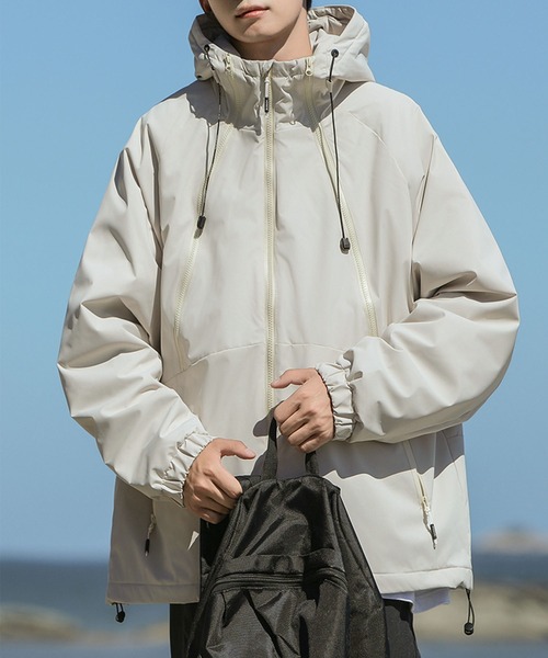 aimoha(アイモハ)の「中綿入りフードジャケット/Padded hooded jacket (AW)(ダウンジャケット/コート・メンズ・カーキ/ブラック/オフホワイト・LARGE/X-LARGE/MEDIUM)」の5枚目の写真