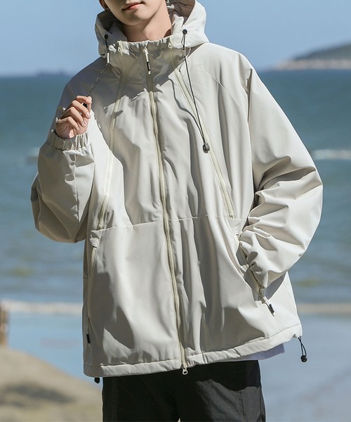 aimoha(アイモハ)の「中綿入りフードジャケット/Padded hooded jacket (AW)(ダウンジャケット/コート・メンズ・カーキ/ブラック/オフホワイト・LARGE/X-LARGE/MEDIUM)」の7枚目の写真