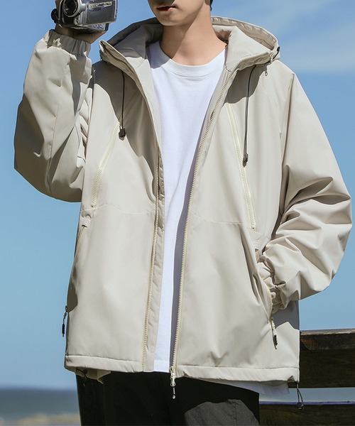 aimoha(アイモハ)の「中綿入りフードジャケット/Padded hooded jacket (AW)(ダウンジャケット/コート・メンズ・カーキ/ブラック/オフホワイト・LARGE/X-LARGE/MEDIUM)」の8枚目の写真