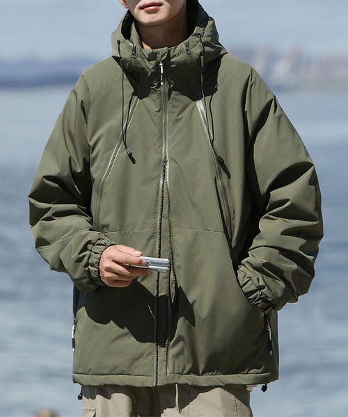 aimoha(アイモハ)の「中綿入りフードジャケット/Padded hooded jacket (AW)(ダウンジャケット/コート・メンズ・カーキ/ブラック/オフホワイト・LARGE/X-LARGE/MEDIUM)」の11枚目の写真
