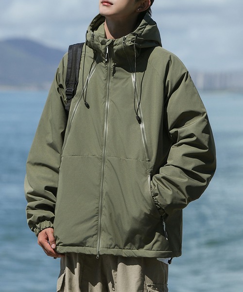 aimoha(アイモハ)の「中綿入りフードジャケット/Padded hooded jacket (AW)(ダウンジャケット/コート・メンズ・カーキ/ブラック/オフホワイト・LARGE/X-LARGE/MEDIUM)」の12枚目の写真