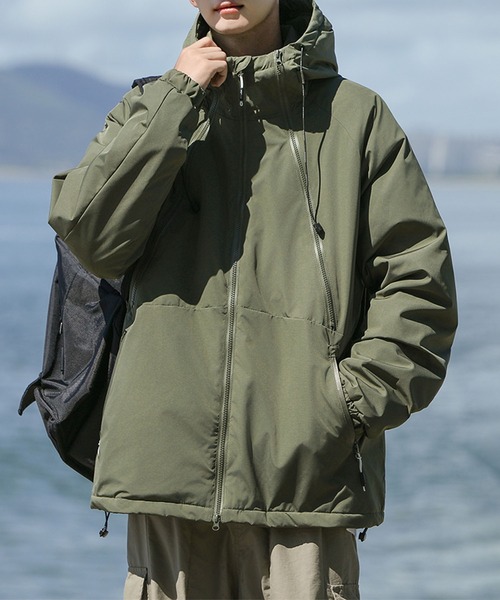 aimoha(アイモハ)の「中綿入りフードジャケット/Padded hooded jacket (AW)(ダウンジャケット/コート・メンズ・カーキ/ブラック/オフホワイト・LARGE/X-LARGE/MEDIUM)」の13枚目の写真