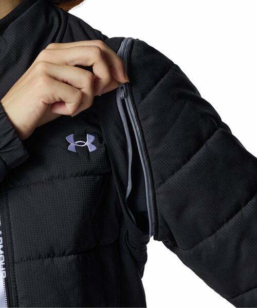 UNDER ARMOUR(アンダーアーマー)の「UAドライブ インサレーテッド 2ウェイ フルジップ ジャケット(ゴルフ/レディース)(その他アウター・レディース・ブラック・L/XL/M/S)」の7枚目の写真