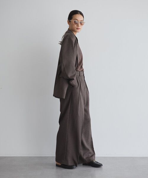 GARAGE OF GOOD CLOTHING（ガレージオブグッドクロージング）の「【日本製】ツィード調２タックワイドパンツ（その他パンツ・レディース・グレー・38/36）」の8枚目の写真