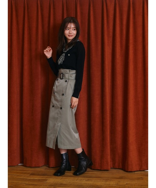 POLO BCS(ポロ ビーシーエス)の「【POLO BCSコラボ】モノグラムJQボウタイニット(ニット/セーター・レディース・ブラック/ブルー/アイボリー・MEDIUM)」の19枚目の写真
