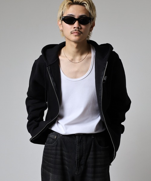 THRASHER(スラッシャー)の「THRASHER MAG LOGO SWEAT L/S HOODIE 長袖スウェットジップアップパーカー(パーカー・メンズ・グレー/ブラック/ホワイト・M/L)」の8枚目の写真