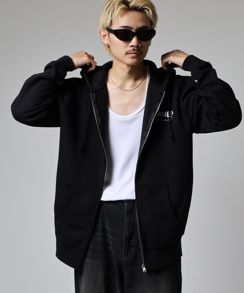 THRASHER(スラッシャー)の「THRASHER MAG LOGO SWEAT L/S HOODIE 長袖スウェットジップアップパーカー(パーカー・メンズ・グレー/ブラック/ホワイト・M/L)」の10枚目の写真