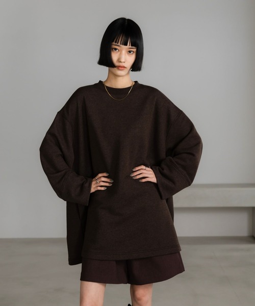 LOWRYS FARM(ローリーズファーム)の「ウラケチュニックプルオーバー 603811(スウェット・レディース・ブラック/ライトグレー/ブラウン・FREE)」の3枚目の写真