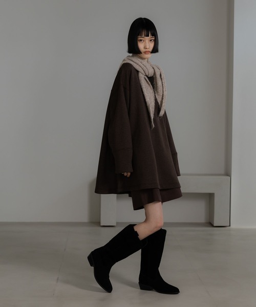 LOWRYS FARM(ローリーズファーム)の「ウラケチュニックプルオーバー 603811(スウェット・レディース・ブラック/ライトグレー/ブラウン・FREE)」の5枚目の写真