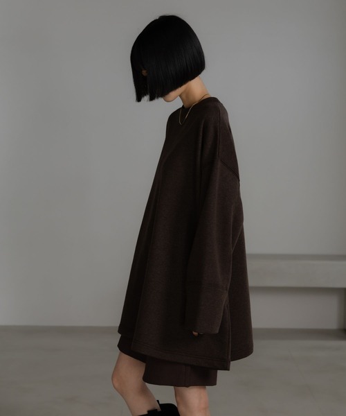 LOWRYS FARM(ローリーズファーム)の「ウラケチュニックプルオーバー 603811(スウェット・レディース・ブラック/ライトグレー/ブラウン・FREE)」の7枚目の写真