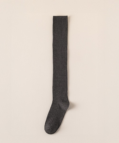 IRADOWL（アイラドール）の「リブニーハイソックス（ソックス/靴下・レディース・ダークグレー/ブラック/レッド/ライトグレー・FREE）」の8枚目の写真