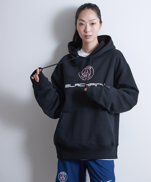 【JSB】LOVEパーカー ブラック 黒 スマイル ユニセックス M BlackpinkxPSG 】BlackpinkxPSG Paris 16 Elevated Hoodie ST856