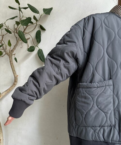 DouDou（ドゥドゥ）の「キルティングMA1（その他アウター・レディース・ブラック/チャコールグレー/ホワイト系その他/ベージュ・FREE）」の11枚目の写真