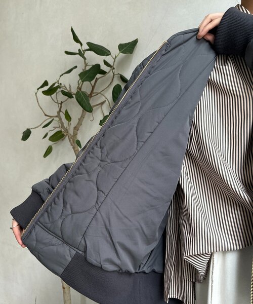 DouDou（ドゥドゥ）の「キルティングMA1（その他アウター・レディース・ブラック/チャコールグレー/ホワイト系その他/ベージュ・FREE）」の16枚目の写真