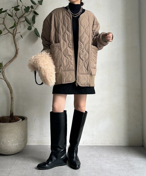 DouDou（ドゥドゥ）の「キルティングMA1（その他アウター・レディース・ブラック/チャコールグレー/ホワイト系その他/ベージュ・FREE）」の17枚目の写真